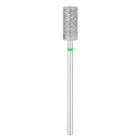 EXO PRO deimantinis frezos antgalis cilindro formos 6,0 mm DIAMOND CYLINDER GR žalias manikiūro pedikiūro įranga