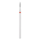 EXO PRO frezos antgalis Diamond Flame 2,1 mm raudonas (RD) – deimantinis manikiūro ir pedikiūro antgalis profesionalams