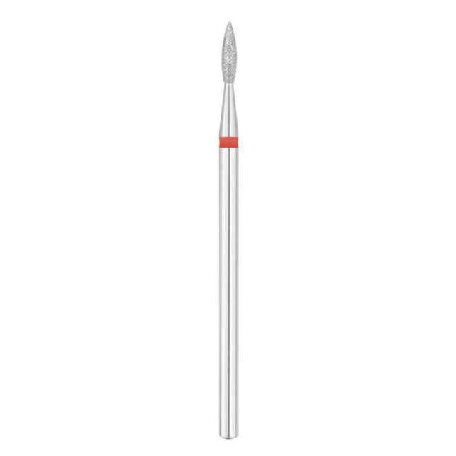 EXO PRO frezos antgalis Diamond Flame 2,1 mm raudonas (RD) – deimantinis manikiūro ir pedikiūro antgalis profesionalams