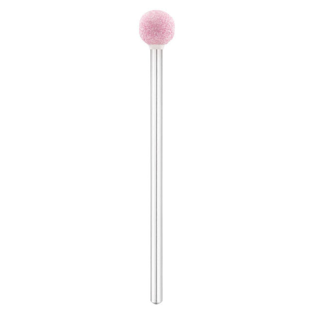 EXO SANDSTONE korundinis frezos antgalis rutulio formos BALL SCREW Ø6mm manikiūrui pedikiūrui 10M