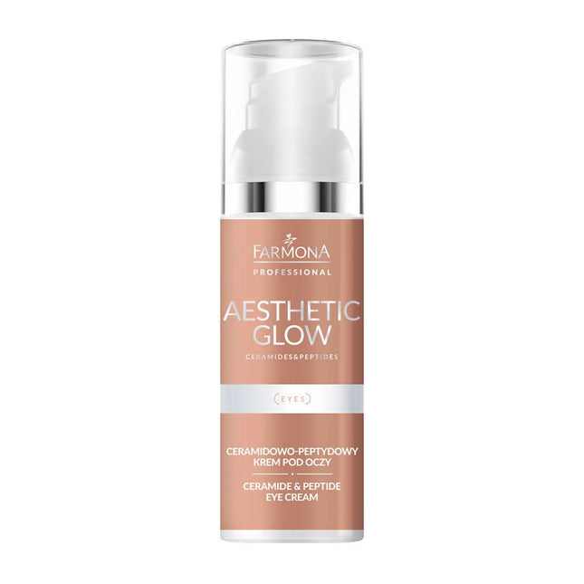 FARMONA AESTHETIC GLOW keramidinis-peptidinis paakių kremas 50ml – mažina tamsius ratilius ir nuovargio požymius paakių zonai