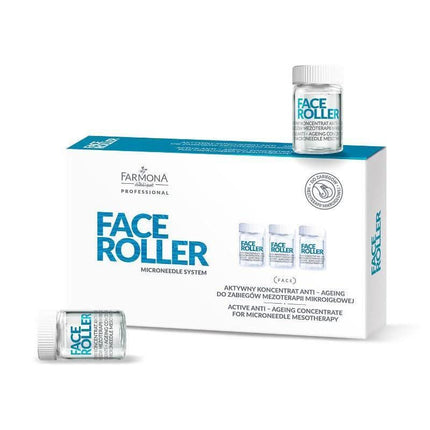 FARMONA FACE&BODY ROLLER stangrinantis koncentratas mikroadatinei mezoterapijai 5×5 ml – profesionalus veido ir kūno serumas