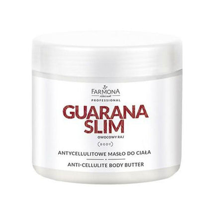 FARMONA GUARANA SLIM anticeliulitinis kūno sviestas 500 ml – profesionali kosmetika celiulitui, riebaliniam audiniui ir vande