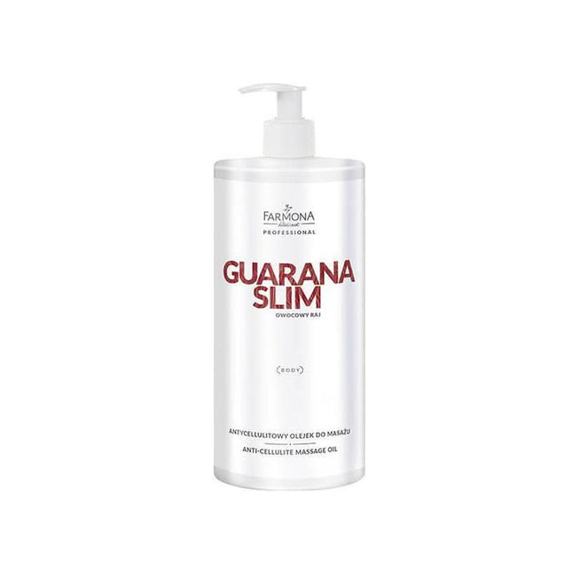 FARMONA Guarana Slim anticeliulitinis masažo aliejus 950ml – profesionalus kosmetikos produktas salonams, gerina odos stangru