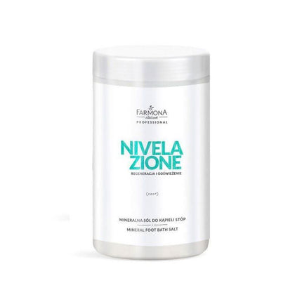 Farmona NIVELAZIONE mineralinė pėdų vonios druska 1500 g – profesionali pedikiūro priemonė, minkština odą, šalina nuospaudas