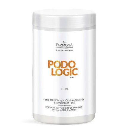FARMONA PODOLOGIC ACID stipriai minkštinanti pėdų vonios druska su AHA ir BHA rūgštimis 1500g hiperkeratozei ir nuospaudoms