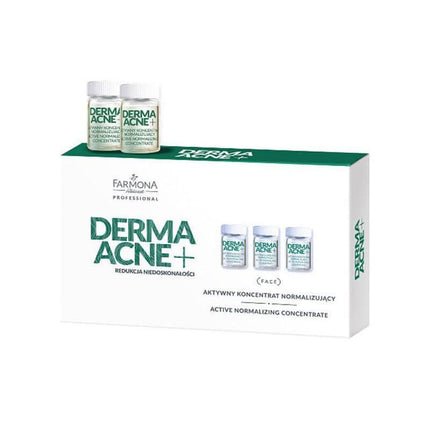 Farmona DermaAcne+ normalizuojantis koncentratas riebiai ir į aknę linkusiai odai – mažina poras ir blizgesį