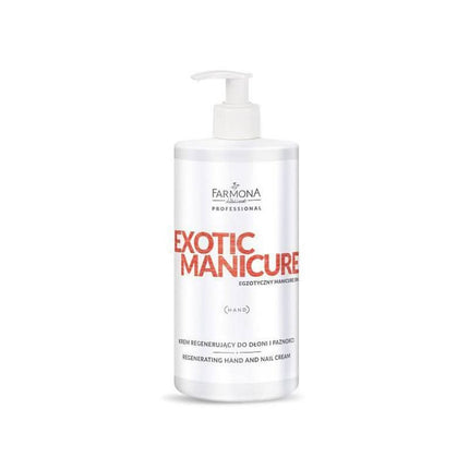 FARMONA PROFESSIONAL EXOTIC MANICURE regeneruojantis kremas rankoms ir nagams 500 ml – profesionali rankų priežiūra