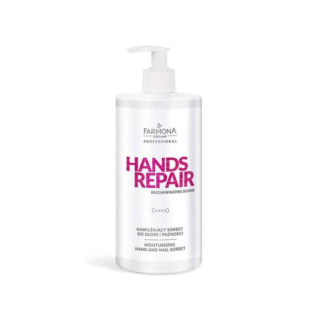 FARMONA PROFESSIONAL HANDS REPAIR drėkinamasis rankų šerbetas 500 ml – profesionali kosmetika sausai rankų odai
