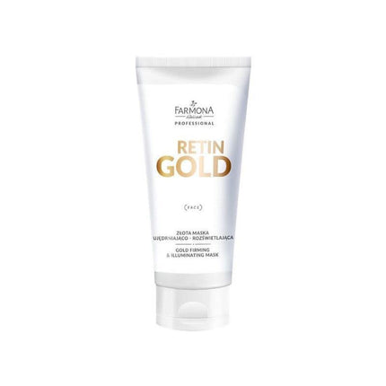 FARMONA PROFESSIONAL RETIN GOLD stangrinanti ir šviesinanti veido kaukė 200ml brandžiai odai 50+ su koloidinio aukso ir retin