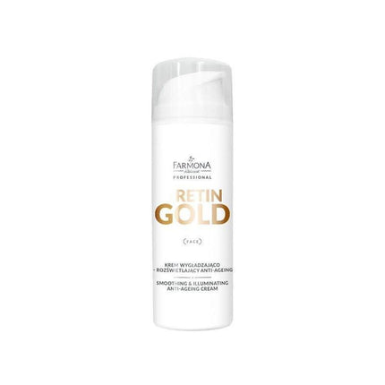 FARMONA PROFESSIONAL RETIN GOLD stangrinantis šviesinantis kremas 150ml brandžiai odai 50+ su retinoliu ir koloidinio aukso