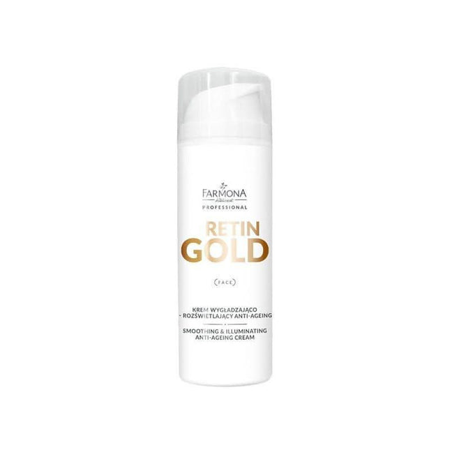 FARMONA PROFESSIONAL RETIN GOLD stangrinantis šviesinantis kremas 150ml brandžiai odai 50+ su retinoliu ir koloidinio aukso