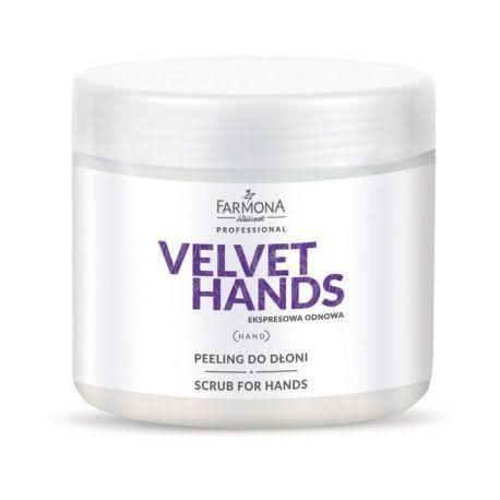 FARMONA PROFESSIONAL VELVET HANDS rankų šveitiklis 550 g – profesionali kosmetika salonams senėjančiai ir sausai odai