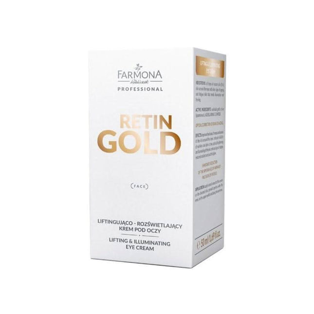 Farmona RETIN GOLD stangrinantis ir šviesinantis paakių kremas 50 ml brandžiai odai 50+