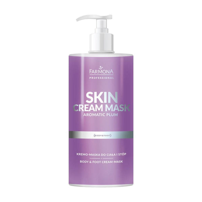 FARMONA Skin Cream Mask aromatinis slyvų kūno ir pėdų kremas 500 ml – profesionali drėkinamoji kremo kaukė salonams