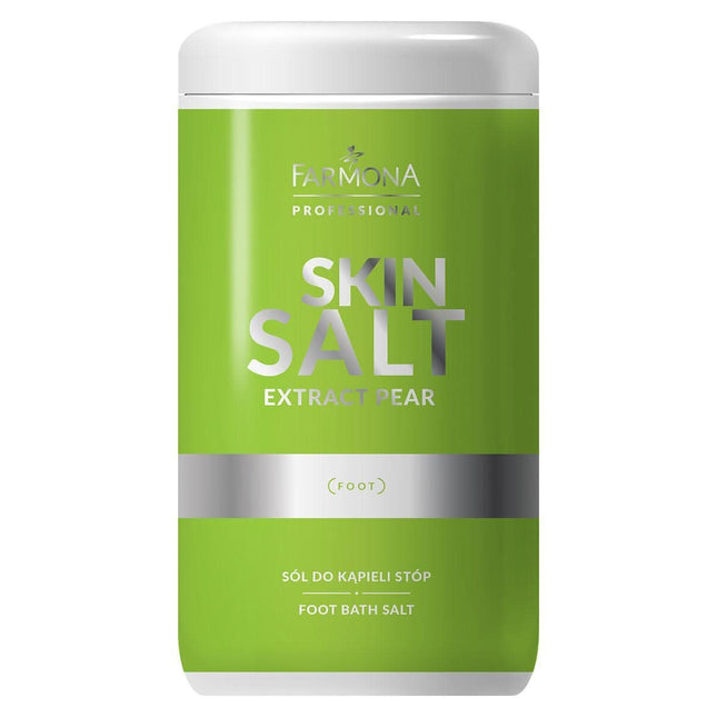 FARMONA Skin Salt Extract Pear pėdų vonelės druska 1400g – profesionali pedikiūro druska sausai ir suragėjusiai odai