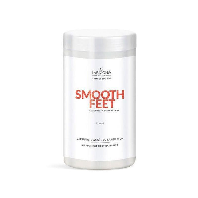 Farmona Smooth Feet greipfrutų vonios druska pėdoms 1500g – profesionali pedikiūro priemonė salonams sausai ir suragėjusiai o