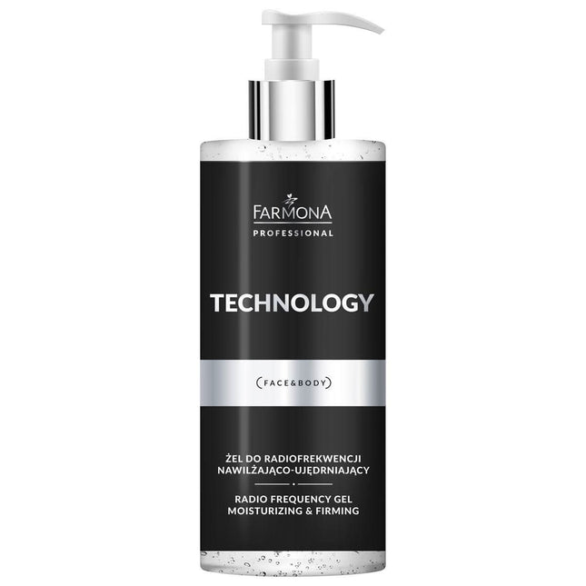FARMONA TECHNOLOGY drėkinamasis stangrinamasis RF gelis 500ml – profesionalus radijo dažnio procedūroms suglebusiai odai