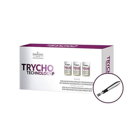 FARMONA TRYCHO TECHNOLOGY SPECIALIST ampulės nusilpusiems ir slenkantiems plaukams 10x5ml – profesionali trychologinė priemon