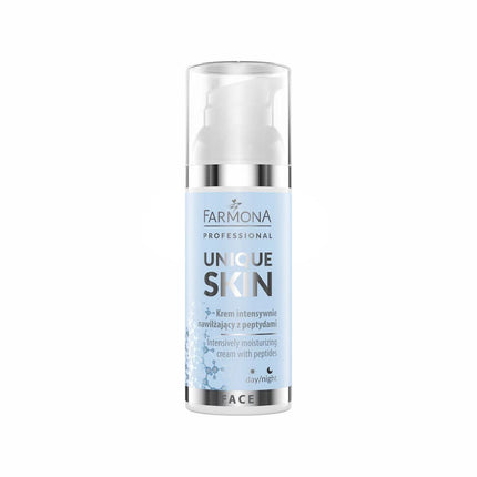 Farmona UNIQUE SKIN intensyviai drėkinantis veido kremas su peptidais 50 ml – profesionali drėkinimo priemonė
