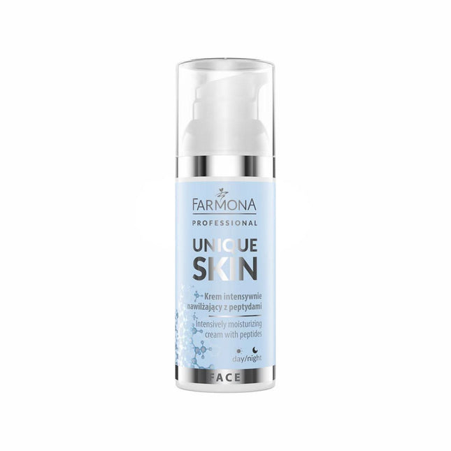 Farmona UNIQUE SKIN intensyviai drėkinantis veido kremas su peptidais 50 ml – profesionali drėkinimo priemonė