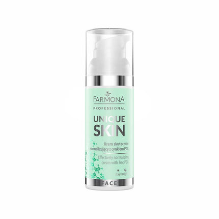 Farmona UNIQUE SKIN veido kremas mišriai odai su cinku PCA 50 ml – kasdienė priežiūra nuo blizgesio
