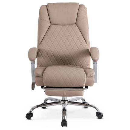 GIORGIO masažinė kėdė smėlio spalvos – ergonomiška atrama klientų patogumui grožio salonuose