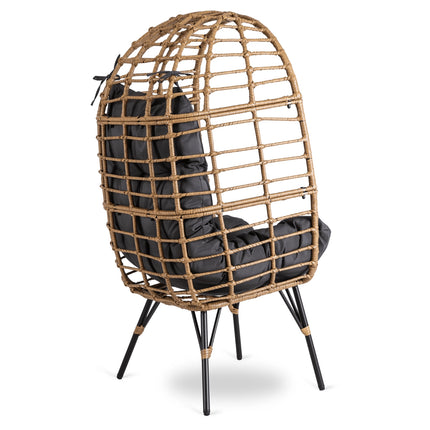 Lauko erdvės baldas COCOON MADISON pilkas – Mebel Elite sodo krėslas boho interjero stiliui