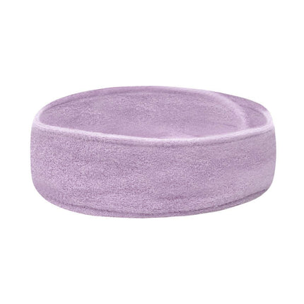 BeautyKit frotinė galvos juosta violetinė – kilpinis audinys 180 g/m², profesionaliam naudojimui grožio salone