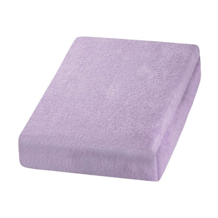 BeautyKit frotinis lovos užvalkalas violetinis – patvarus 80% medvilnės tekstilė kosmetologijos salonams, iki 125 sk.