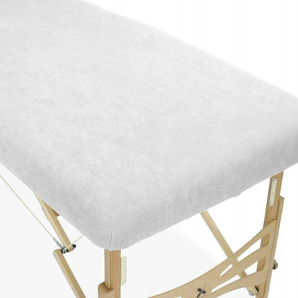 Baltas frotinis užvalkalas Habys AERO masažo stalui – minkšta medžiaga, higieniška priemonė grožio salonui ar SPA