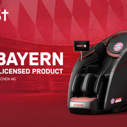 Masažinis krėslas iRest DUAL CORE V8 FC BAYERN, juodos/raudonos spalvos – 4