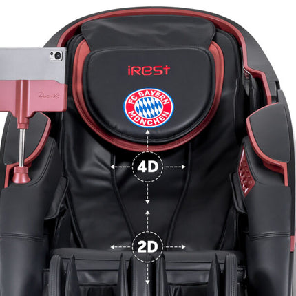 Masažinis krėslas iRest DUAL CORE V8 FC BAYERN, juodos/raudonos spalvos – 6