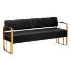 GABBIANO Avila laukimo sofa aukso ir juodos spalvos – grožio salono baldai laukimo zonai