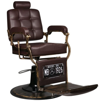 Ruda GABBIANO BOSS barberio kėdė barbershope – hidraulinis reguliavimas 53–70 cm aukštyje