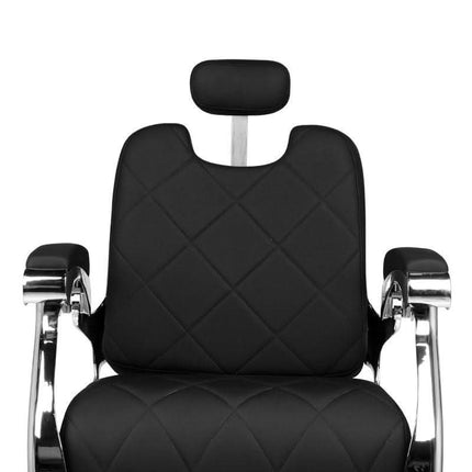 GABBIANO hidraulinė barberio kėdė iš šono – ergonomiška konstrukcija ir higieniškas paviršius profesionaliems salonams