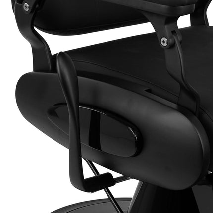 GABBIANO juodos spalvos kirpyklos kėdė FRANCESCO – ergonomiškas baldas barber'io salonui