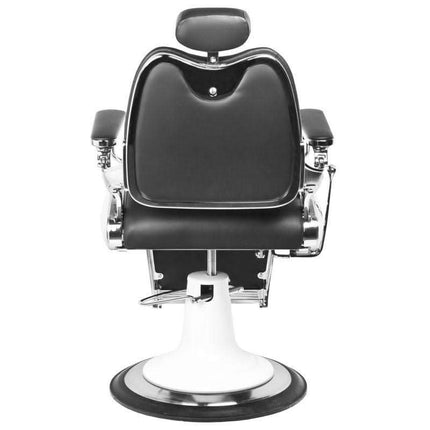 Motociklinės estetikos barberio kėdė GABBIANO MOTO STYLE juoda kirpyklos įrangai