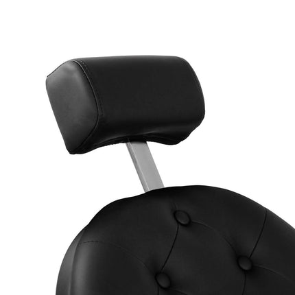 Juoda barberio kėdė su sagų detal­ėmis GABBIANO – premium salonų baldai profesionalams