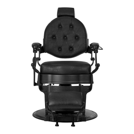GABBIANO PRESIDENT barberio kėdė iš šono – ergonomiška atrama nugarai ir patvarus metalinis rėmas