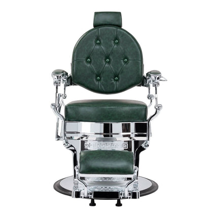 GABBIANO PRESIDENT barberio kėdė iš šono – ergonomiška atrama nugarai profesionaliems kirpėjams