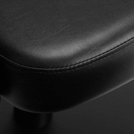 GABBIANO juoda kirpėjo kėdė ROMA BLACK – patogi kliento vieta profesionaliame salone