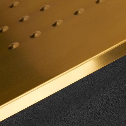 GABBIANO EMMA BLACK GOLD plautuvė kirpyklai – itališkas dizainas juoda eko oda profesionaliam naudojimui