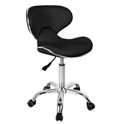 GABBIANO Q-4599 juoda meistro kėdė kirpyklai – eko oda, profesionali, ergonomiška baldai salonui