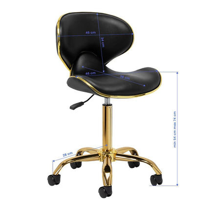 GABBIANO meistro kėdė grožio kabinetui hidraulinė auksinės detalės ergonomika