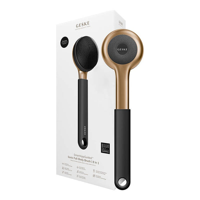 GESKE Sonic Body Brush 8in1 profesionalus kūno šepetys soniniam masažui ir giluminiam valymui