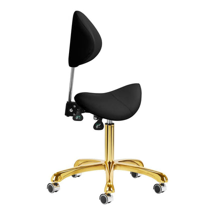 GIOVANNI 1004 BLACK GOLD balnas iš priekio – ergonomiška meistro darbo kėdė salonui