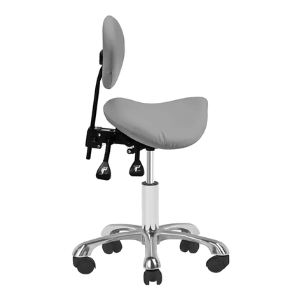 Ergonomiška GIOVANNI kėdutė su atlošo aukščio reguliavimu – kosmetologijos baldai specialistams