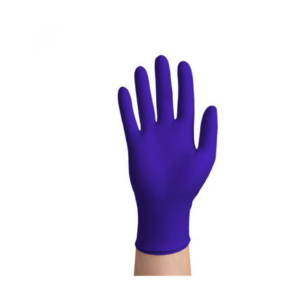 ZARYS easyCARE nitrile fleX nitrilinės vienkartinės pirštinės be pudros, kobalto mėlynos, 100 vnt. – pirštinė ant rankos