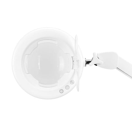Profesionali GLOW LED lupa-lempa baldams – stabili stalo laikiklio konstrukcija kosmetologijos salonui